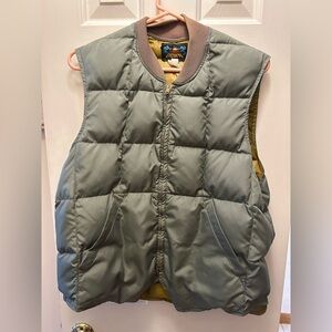 Vintage Bauer Sage Green Quilted Down Jacket Vest
